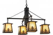  150783 - 38"W Mountain Pine 4 LT Chandelier