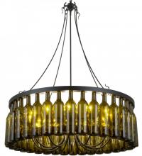  158134 - 38"W Tuscan Vineyard Estate 36 Wine Bottle Chandelier