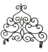  162714 - 36" Wide Fleur De Lys Fireplace Screen