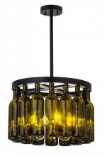  164832 - 19"W Tuscan Vineyard Estate 16 Wine Bottle Chandelier