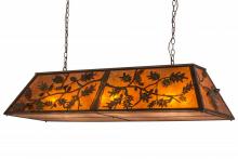  166417 - 54" Long Oak Leaf & Acorn Oblong Pendant