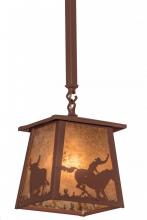  169620 - 7"Sq Cowboy & Steer Pendant