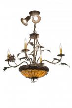  174910 - 30"W Greenbriar Oak 4 LT Chandelier