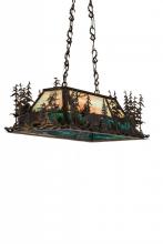  178862 - 35" Long Moose Through the Trees Oblong Pendant