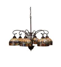  18693 - 31"W Tiffany Candice 6 LT Chandelier