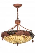  187594 - 20" Wide Greenbriar Oak Inverted Pendant