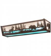  188351 - 24"W Moose & Black Bear Vanity Light