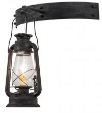  190213 - 17"W Miners Lantern Wall Sconce