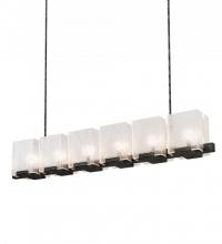  190616 - 60" Long Ice Cube 6 Light Oblong Chandelier