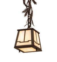  203820 - 5.5" Square Pine Branch Valley View Mini Pendant