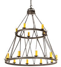  204942 - 60" Wide Lakeshore 15 Light Two Tier Chandelier