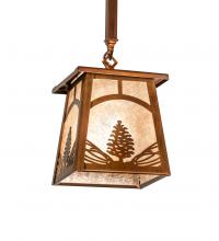  227795 - 7" Square Mountain Pine Mini Pendant