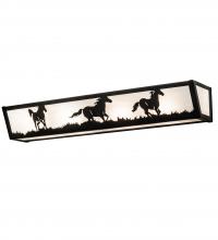  233820 - 30" Wide Running Horses Vanity Light