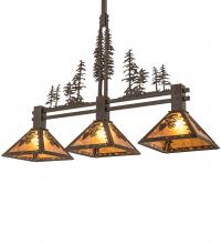  244585 - 45" Long Winter Pine Tall Pines 3 Light Island Pendant