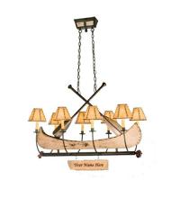  26965 - 48"L Personalized Canoe 8 LT Chandelier