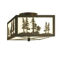  67341 - 10"Sq Tall Pines Flushmount