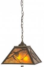  73489 - 16"Sq Whispering Pines Pendant