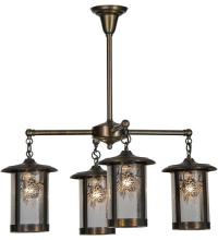  81057 - 30"W Fulton Winter Pine 4 LT Chandelier