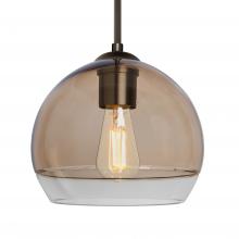  1JC-ALLY8SM-EDIL-BR - Besa, Ally 8 Cord Pendant, Smoke/Clear, Bronze Finish, 1x5W LED Filament