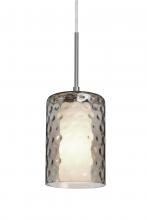  1JC-ESASM-SN - Besa, Esa Cord Pendant, Smoke, Satin Nickel Finish, 1x60W Medium Base