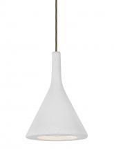  1JC-GALAWH-LED-BR - Besa Gala Pendant, White, Bronze Finish, 1x9W LED