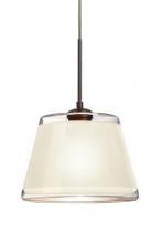  1JC-PIC9WH-BR - Besa Pendant Pica 9 Bronze White Sand 1x75W Medium Base