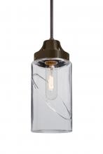  1JT-BLINKCL-BR - Besa, Blink Cord Pendant, Clear, Bronze Finish, 1x60W Medium Base