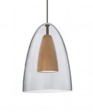  1JT-DANOCLMD-LED-BR - Besa, Dano Cord Pendant, Clear/Medium, Bronze Finish, 1x9W LED