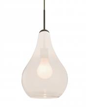  1JT-LEONMW-BR - Besa, Leon Cord Pendant, Milky White, Bronze Finish, 1x60W Medium base