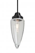  1JT-SULUCL-BK - Besa, Sulu Cord Pendant, Clear Bubble, Black Finish, 1x60W Medium Base