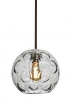  1TT-BOMYCL-EDIL-BR - Besa Bombay Cord Pendant, Clear, Bronze Finish, 1x8W LED Filament