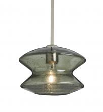  1TT-ZENMS-SN - Besa, Zen Stem Pendant , Moss Bubble, Satin Nickel Finish, 1x60W Medium Base