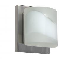  1WS-787399-LED-SN - Besa Wall Paolo Satin Nickel Opal Frost 1x50W G9