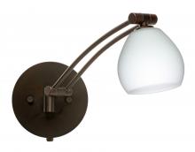  1WW-560507-BR - Besa Wall Tay Tay Bronze Opal Matte 1x50W Halogen Gy6.35