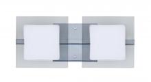  2WS-773539-LED-CR - Besa Wall Alex Chrome Opal/Clear 2x5W LED