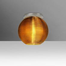  461682C-SN - Besa Kristall 8 Ceiling, Amber, Satin Nickel Finish, 1x60W E26 Base