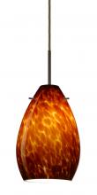  B-171318-BR - Besa Pendant for Multiport Canopy Pera 6 Bronze Amber Cloud 1x50W Candelabra