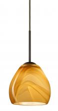  B-4122HN-LED-BR - Besa Bolla LED Pendant For Multiport Canopy Honey Bronze 1x9W LED