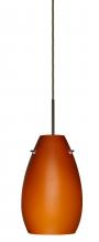  J-412680-BR - Besa Pera 9 Pendant For Multiport Canopy Bronze Amber Matte 1x100W Medium Base