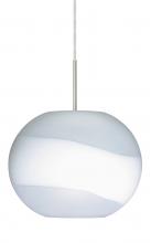  J-477699-SN - Besa Pendant For Multiport Canopy Luna Satin Nickel Opal Frost 1x100W Medium Base