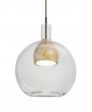  J-BENJICLNA-LED-BR - Besa, Benji Cord Pendant For Multiport Canopy, Clear/Natural, Bronze Finish, 1x9W LED