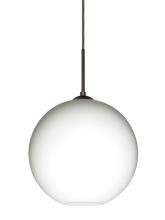  J-COCO1207-BR - Besa Coco 12 Pendant For Multiport Canopy, Opal Matte, Bronze Finish, 1x60W Medium Ba