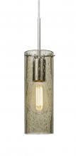  J-JUNI10LT-EDIL-SN - Besa, Juni 10 Pendant For Multiport Canopy, Latte Bubble, Satin Nickel, 1x4W LED Fila