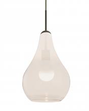  J-LEONMW-LED-BR - Besa, Leon Cord Pendant for Multiport Canopy, Milky White, Bronze Finish, 1x9W LED