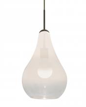  J-LEONWC-LED-BR - Besa, Leon Cord Pendant for Multiport Canopy, Milky White/Clear, Bronze Finish, 1x9W