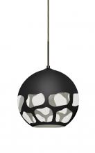  J-ROCKYBK-BR - Besa, Rocky Cord Pendant For Multiport Canopies, Black, Bronze Finish, 1x60W Medium B