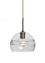  J-SPIR8CL-BR - Besa Spirit 8 Pendant For Multiport Canopy, Clear, Bronze Finish, 1x60W Medium Base