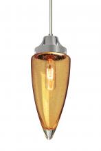  J-SULUAM-SN - Besa, Sulu Cord Pendant For Multiport Canopy, Amber Bubble, Satin Nickel Finish, 1x60