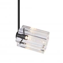  SP-ICE4CL-06-BK - Besa Ice 4 Spotlight with 6" stem, Clear Glass, Black Finish, 1x35W MAX GY6.35 Base