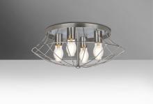  SPEZZA18C-EDIL-SN - Besa Ceiling Spezza 18 Satin Nickel 4x9W LED Filament